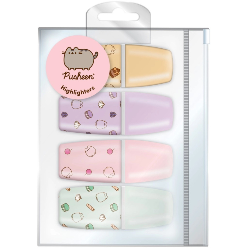 Pusheen zvýrazňovače – sada roztomilých pastelových zvýrazňovačů
