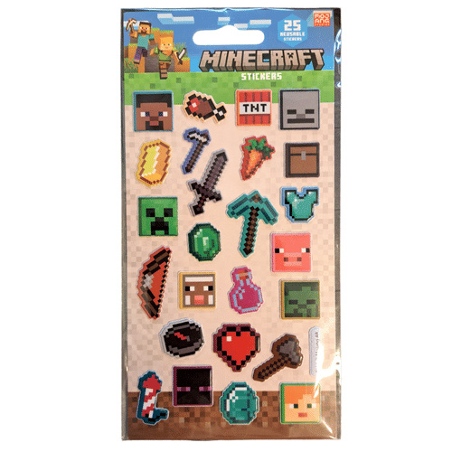 Minecraft 3D nálepky