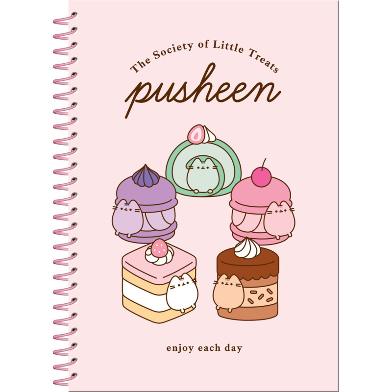 Pusheen set – kroužkový blok a samolepky