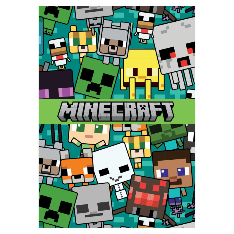 Minecraft blok A6 – licencovaný zápisník pro fanoušky