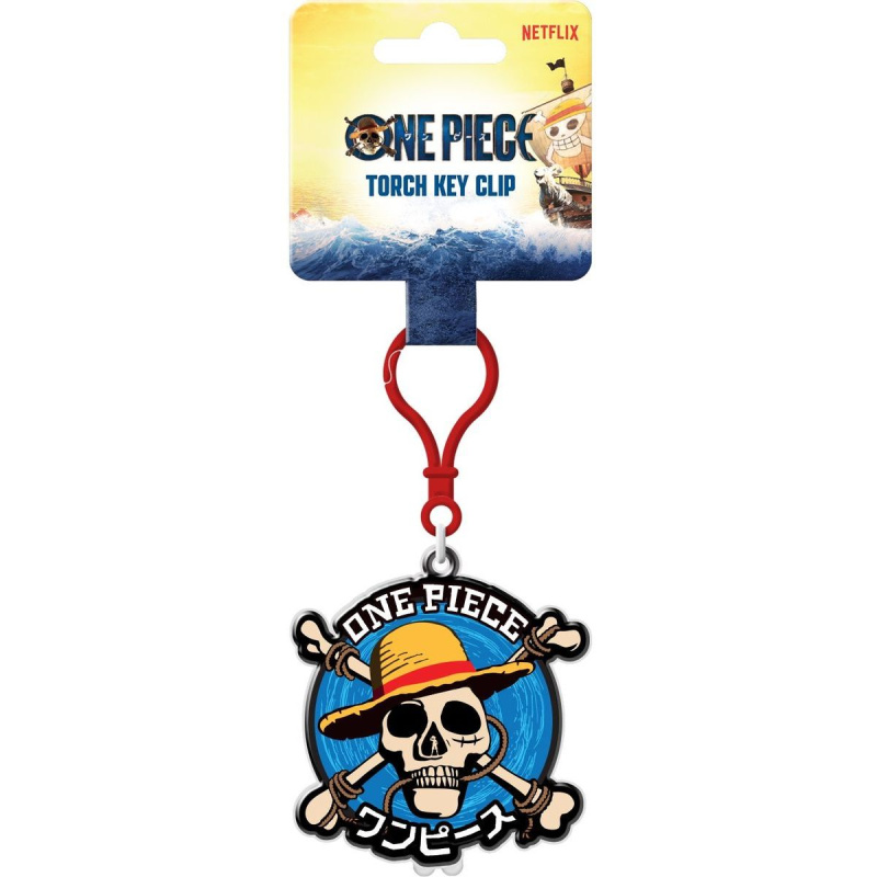 One Piece klíčenka se svítilnou Straw Hat Crew Icon