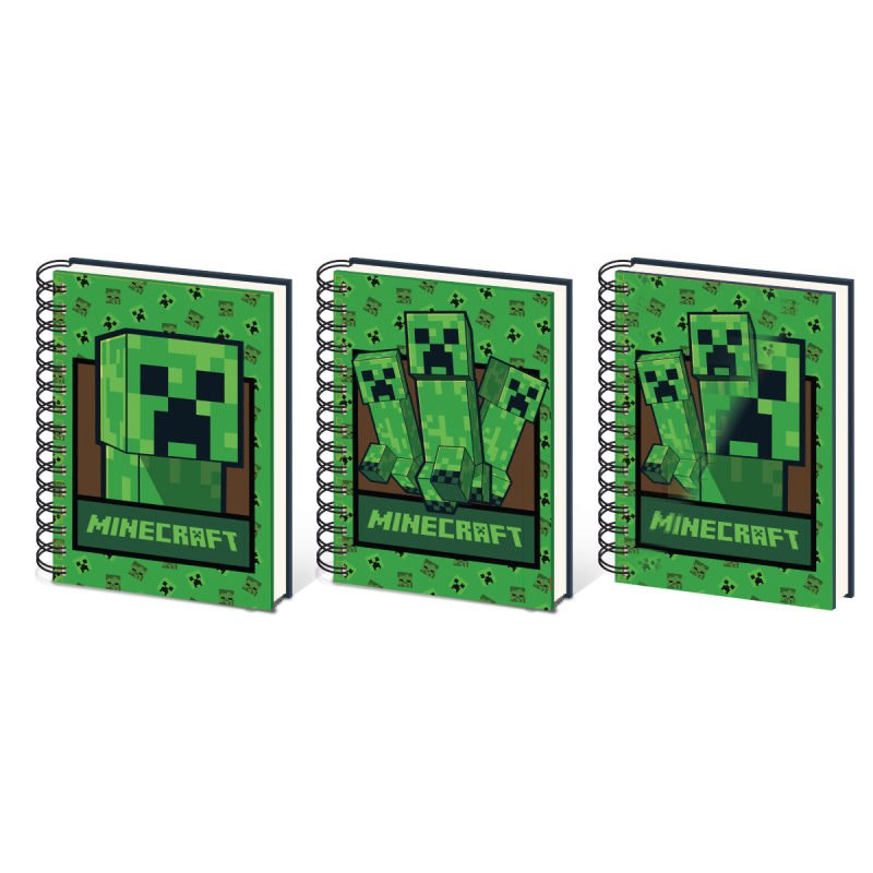 Minecraft lentikulární zápisník A5 Creeper