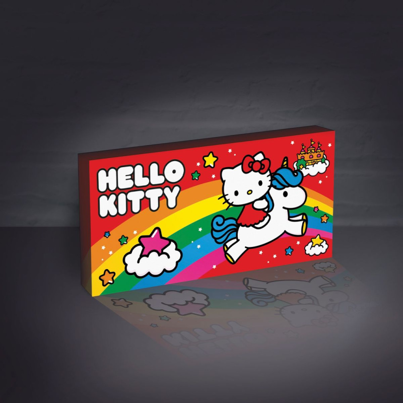 Hello Kitty svítící obraz na zeď s jednorožcem