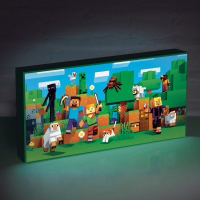 Svítící obraz Minecraft do dětského pokoje