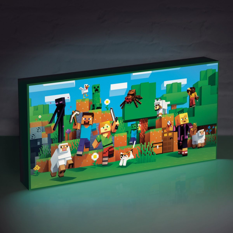 Svítící obraz Minecraft do dětského pokoje
