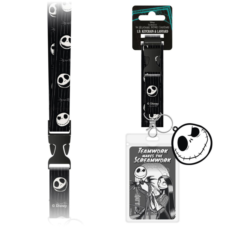 Šňůrka na krk Nightmare Before Christmas s průhlednou kapsou