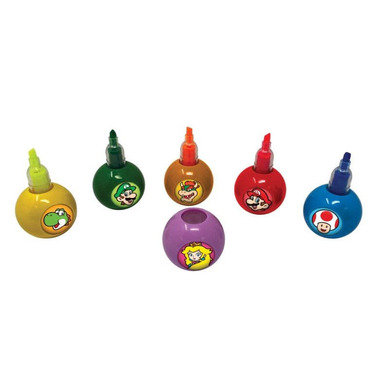 Zvýrazňovače Super Mario – sada 6 barev
