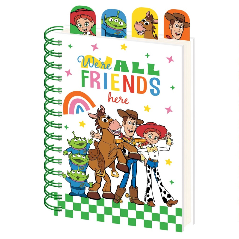 Toy story kroužkový blok a5 se záložkami