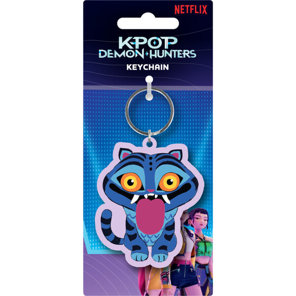 Gumová klíčenka K-pop Demon Hunters – modrý tygr