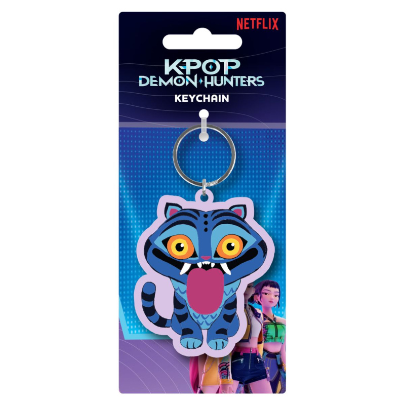 Gumová klíčenka K-pop Demon Hunters – modrý tygr