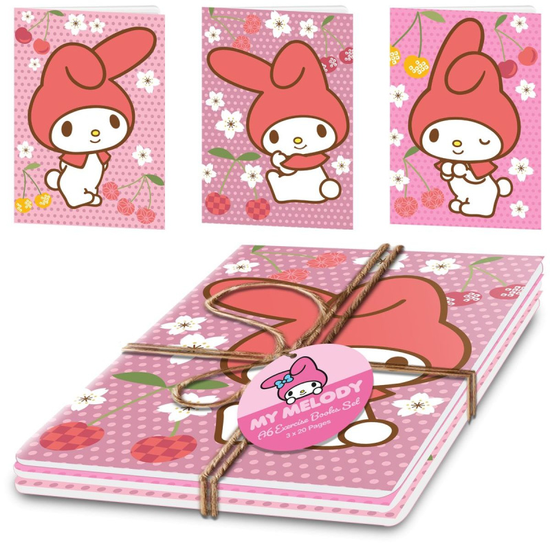 My Melody set sešitů A5 (3 ks)