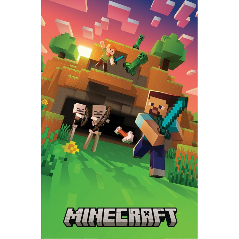 Plakát Minecraft - Cinematic skeletons