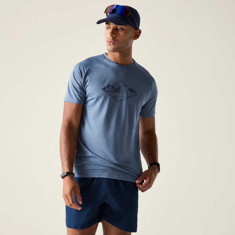 Pánské funkční tričko dare2b tech ii světle modrá xl