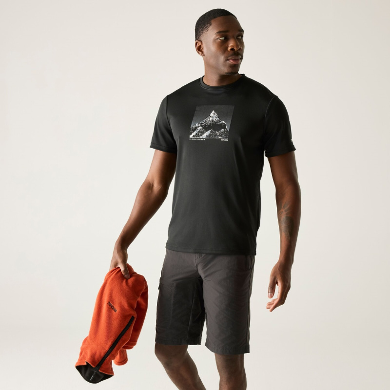 Pánské funkční tričko regatta fingal černá l