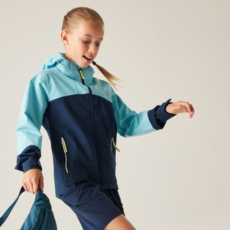 Dětská outdoorová bunda dare2b explore iii tmavě modrá/světle modrá 134-140