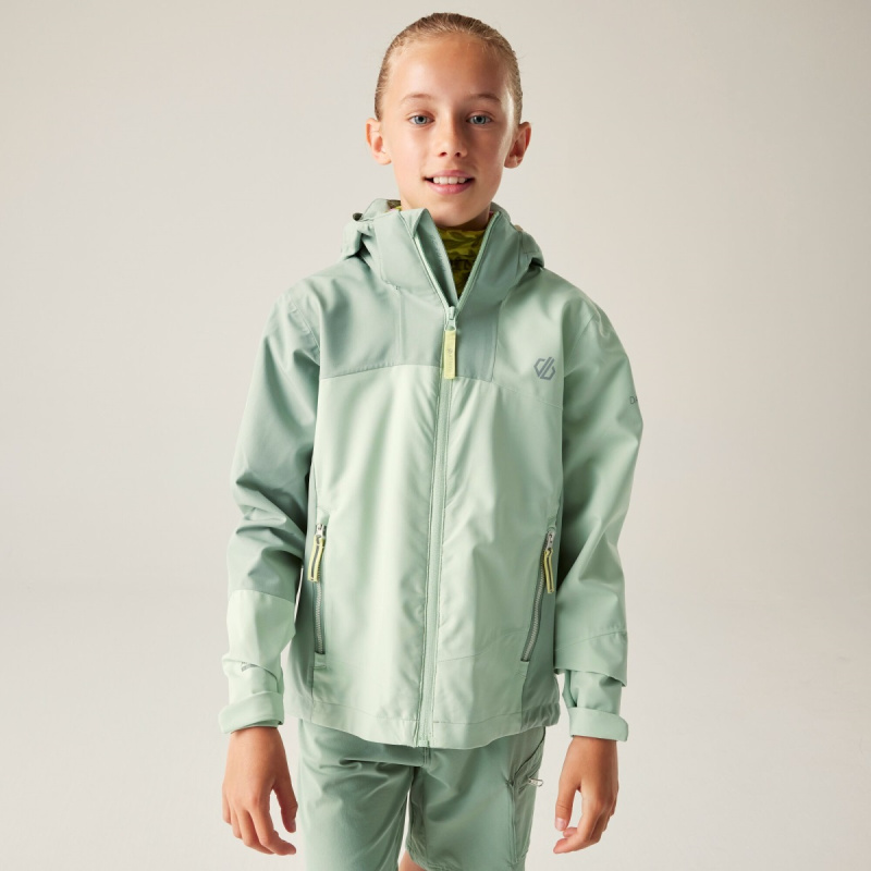Dětská outdoorová bunda dare2b explore iii světle zelená/zelená 164