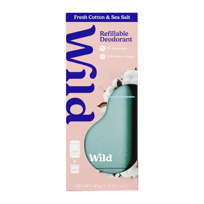 Wild Fresh Cotton & Sea Salt Aqua Case tuhý deodorant s pouzdrem 40 g