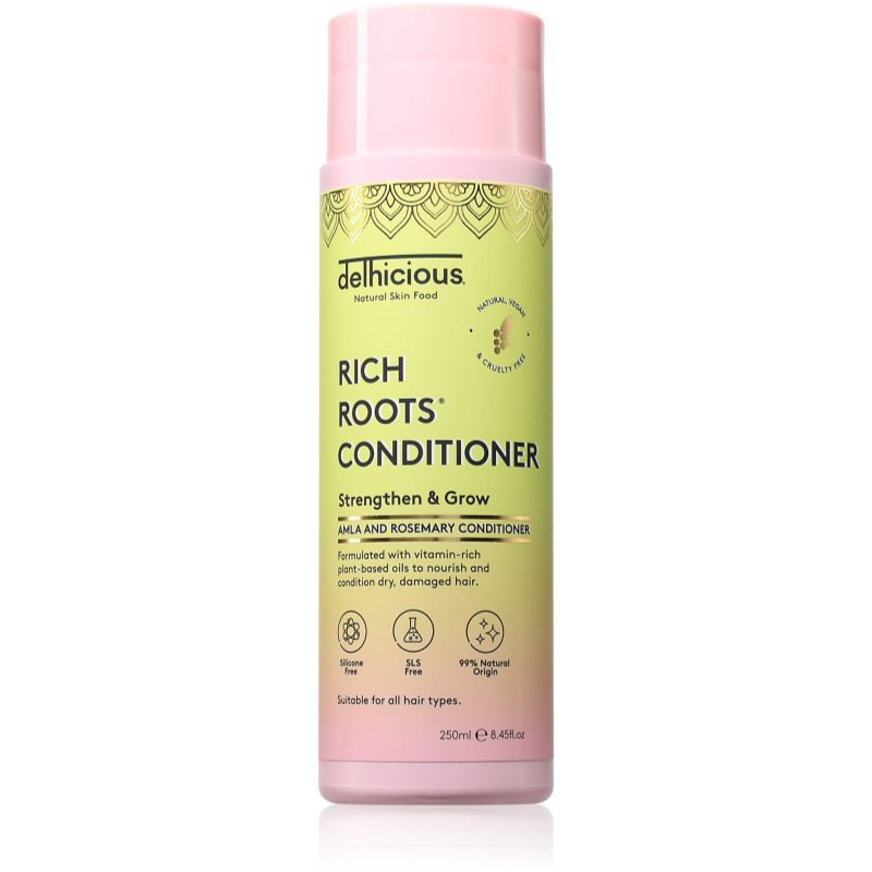 delhicious RICH ROOTS Repair & Shine Conditioner obnovující kondicionér pro lesk a hebkost vlasů 250 ml
