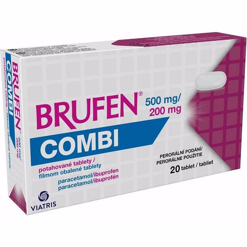 BRUFEN COMBI 500MG/200MG Potahovaná tableta 20