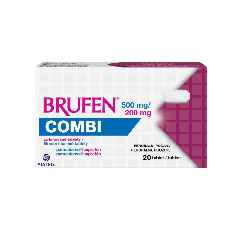 BRUFEN COMBI 500MG/200MG Potahovaná tableta 20