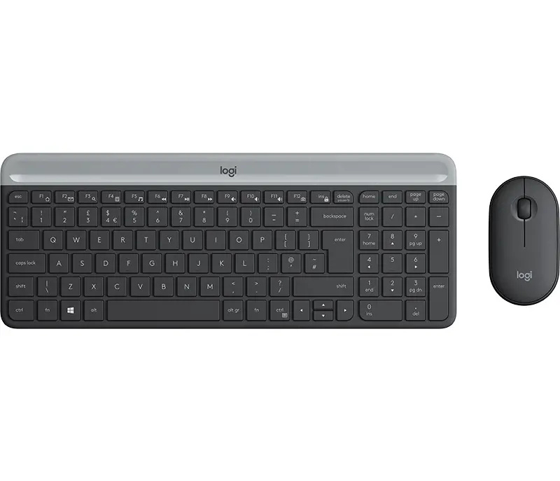 Logitech Slim Wireless Combo MK470 myš + klávesnice grafitová CZ