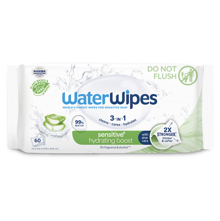 Waterwipes Hydrating Clean ubrousky vlhčené bez obsahu plastů