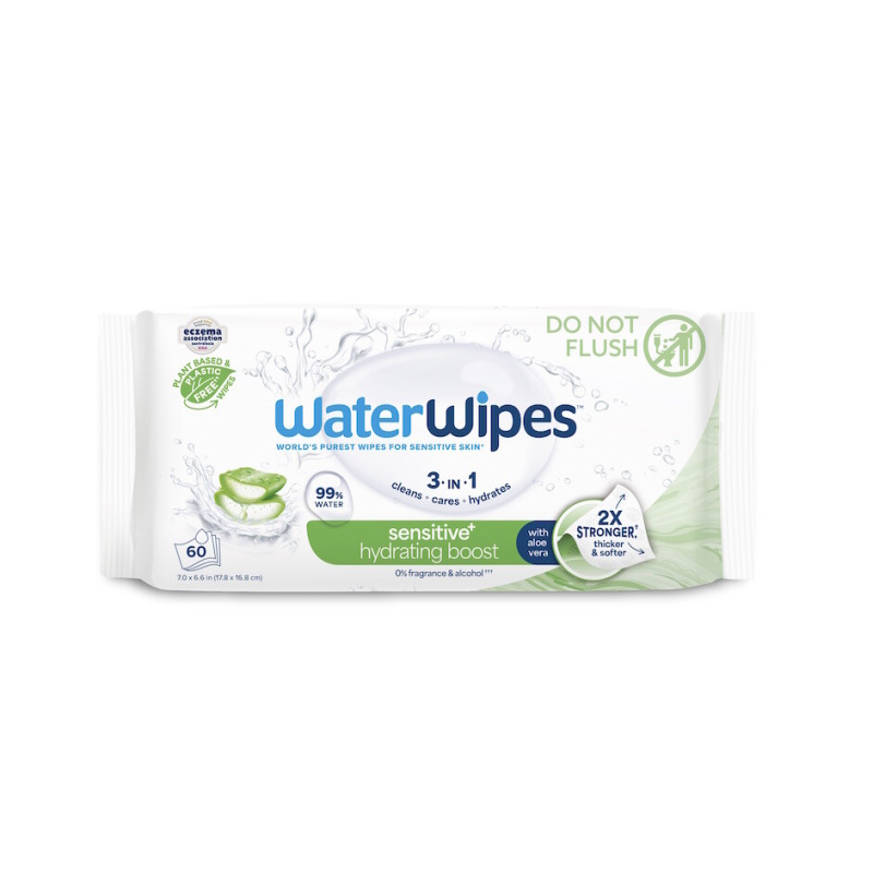 Waterwipes Hydrating Clean ubrousky vlhčené bez obsahu plastů