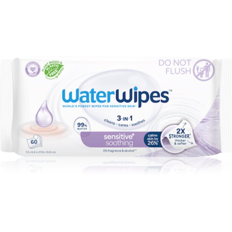 Waterwipes Soothing Clean ubrousky vlhčené bez obsahu plastů