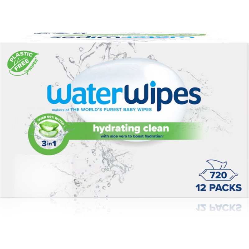 WATERWIPES Ubrousky vlhčené hydrating clean bez obsahu plastů 720 kusů
