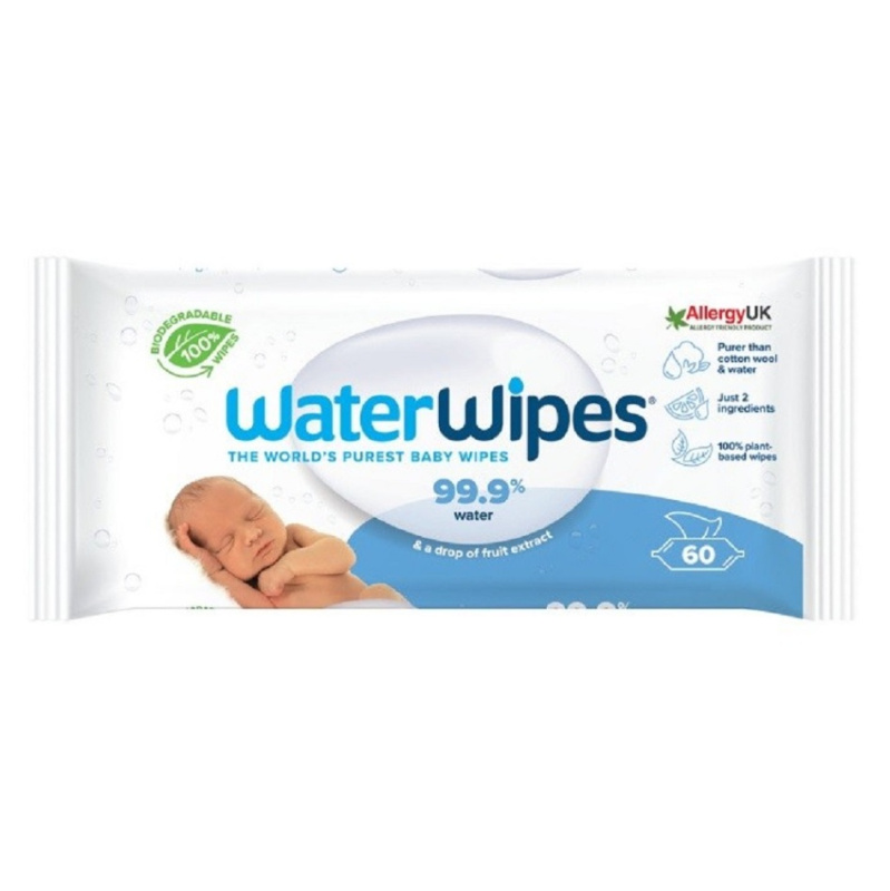 Waterwipes Vlhčené ubrousky bez obsahu plastů 60 ks