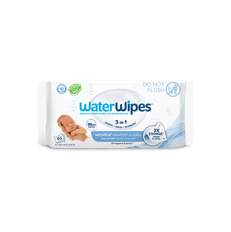 WaterWipes Baby Wipes dětské jemné vlhčené ubrousky 60 ks