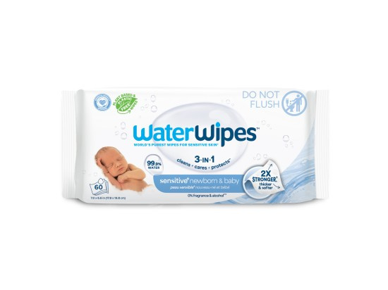 WaterWipes Baby Wipes dětské jemné vlhčené ubrousky 60 ks