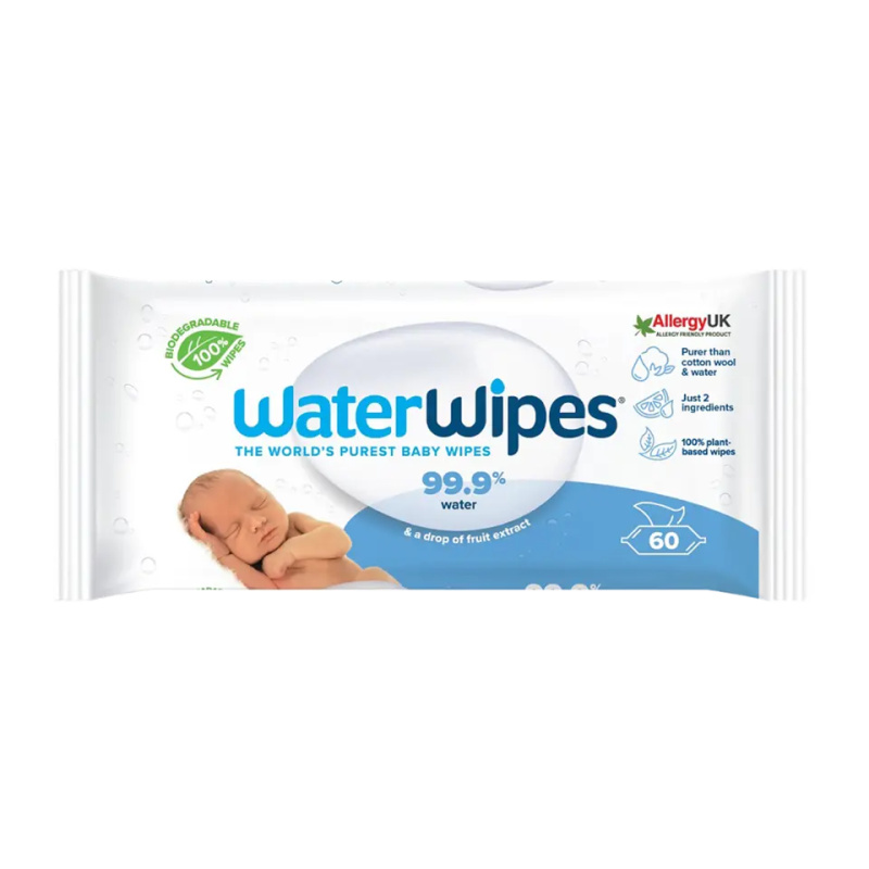 WaterWipes Baby Wipes dětské jemné vlhčené ubrousky 60 ks