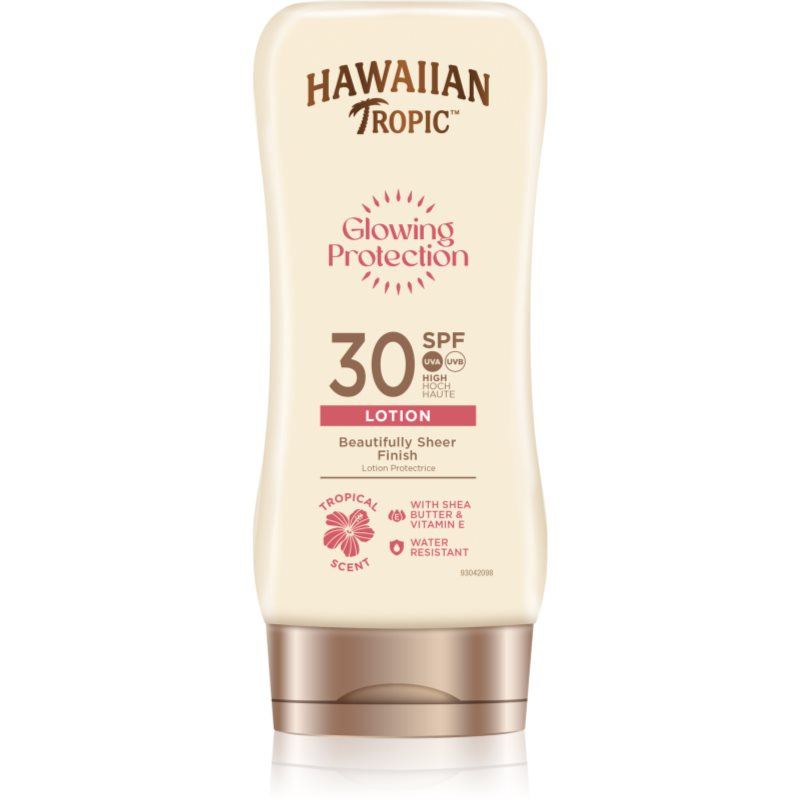 Hawaiian Tropic Glowing Protection Beautifully Sheer Finish mléko na opalování SPF 30 180 ml