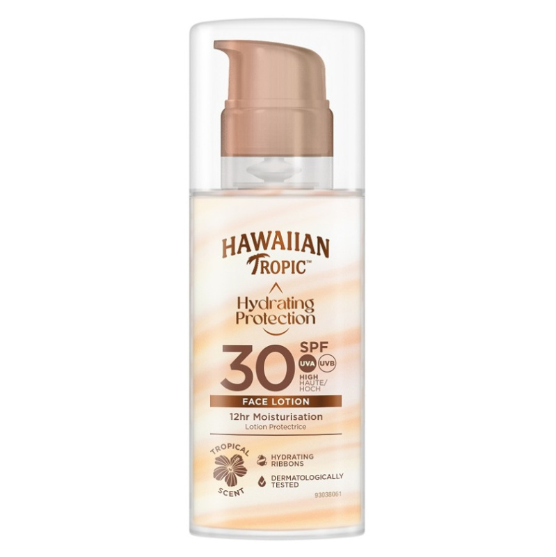 Hawaiian Tropic Hydrating Protection Face Lotion opalovací krém na obličej SPF 30 50 ml