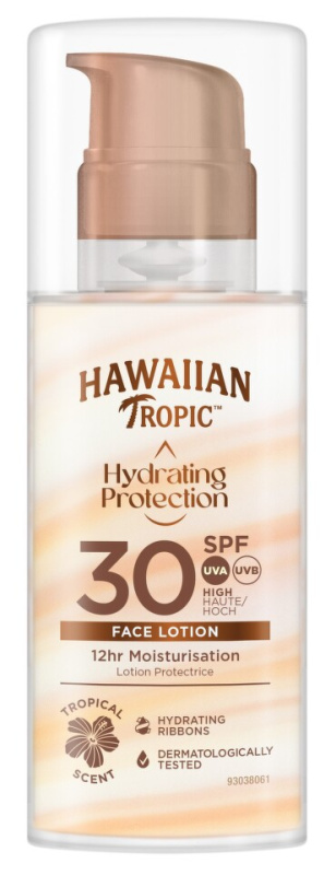 Hawaiian Tropic Hydrating Protection Face Lotion opalovací krém na obličej SPF 30 50 ml