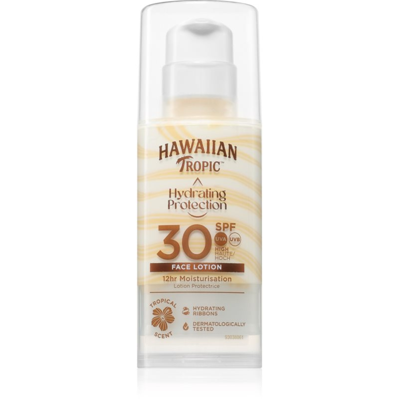 Hawaiian Tropic Hydrating Protection Face Lotion opalovací krém na obličej SPF 30 50 ml