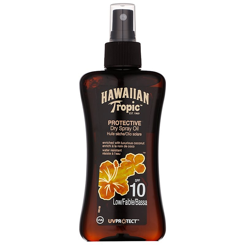 Hawaiian Tropic Protective Dry Oil Spray sprej na opalování SPF 10 200 ml