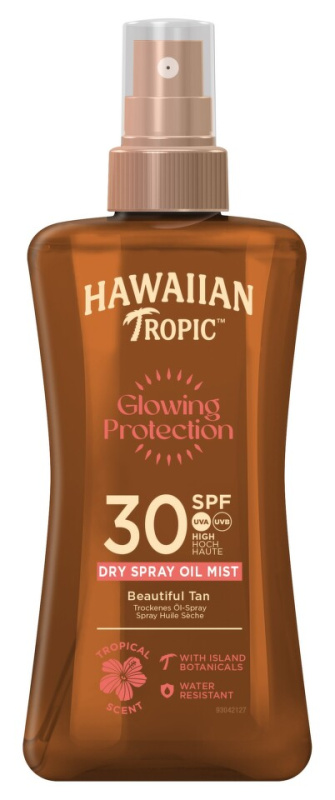 Hawaiian Tropic Glowing Protection transparentní mlha na opalování SPF 30 200 ml
