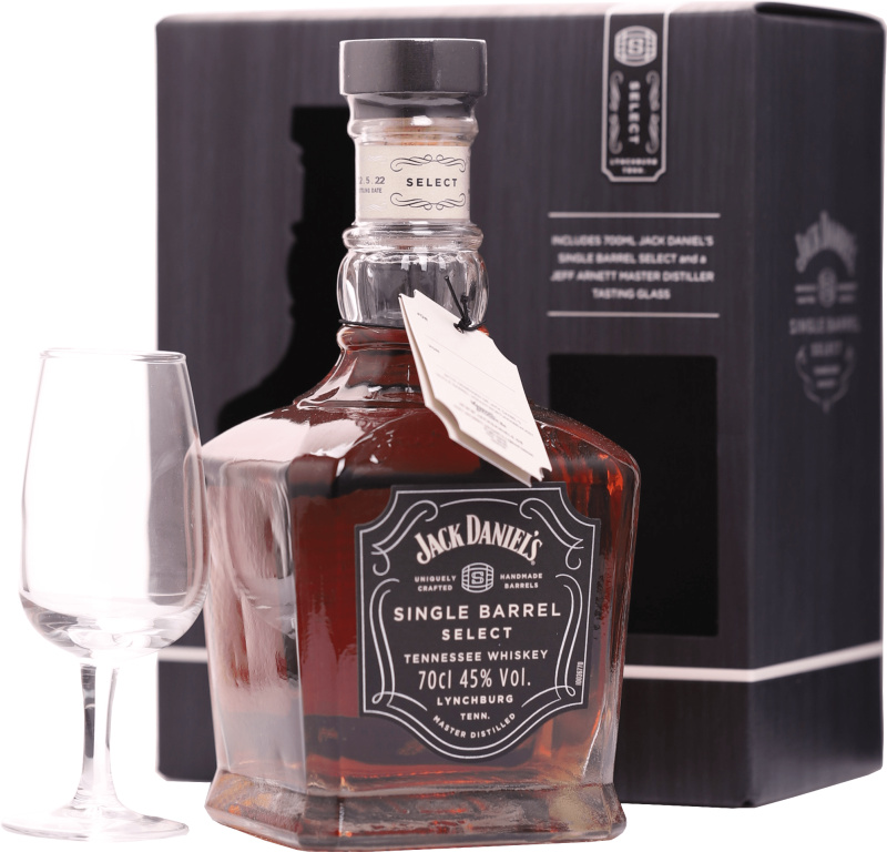 Jack Daniel's Single Barrel + 1 sklenice 45% 0,7l (darčekové balenie 1 pohár)