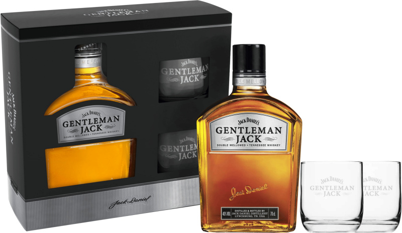 Jack Daniel's Gentleman Jack + 2 sklenice 40% 0,7l (darčekové balenie 2 poháre)