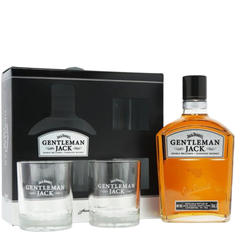 Jack Daniel's Gentleman Jack + 2 sklenice 40% 0,7l (darčekové balenie 2 poháre)