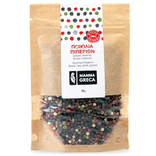 Mamma Greca čtyři druhy pepře náhradní balení 90g