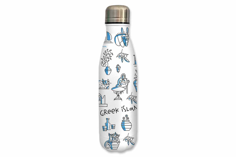 ATP - Stylová řecká termoska Řecké ostrovy 500ml