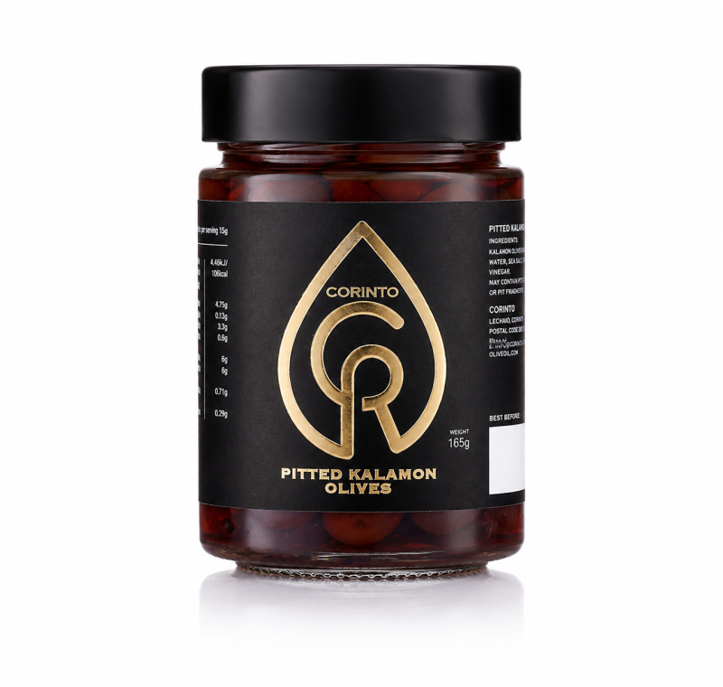 CORINTO černé olivy Kalamata bez pecky 165 g