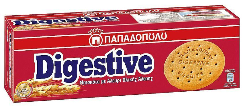 Papadopoulou Digestive pšeničné sušenky 250g