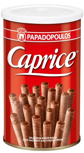 Papadopoulou Caprice plněné trubičky Classic 250g