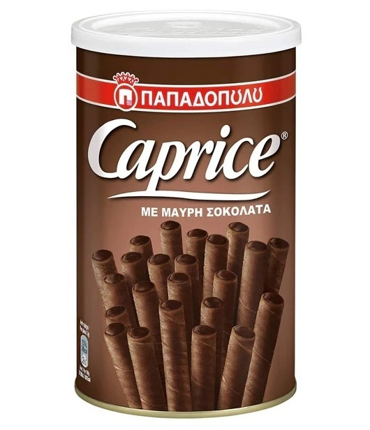 Papadopoulou Caprice plněné trubičky Dark 250g