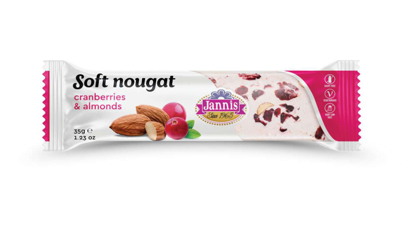 Jannis tyčinka Mandoláto s brusinkami 35g
