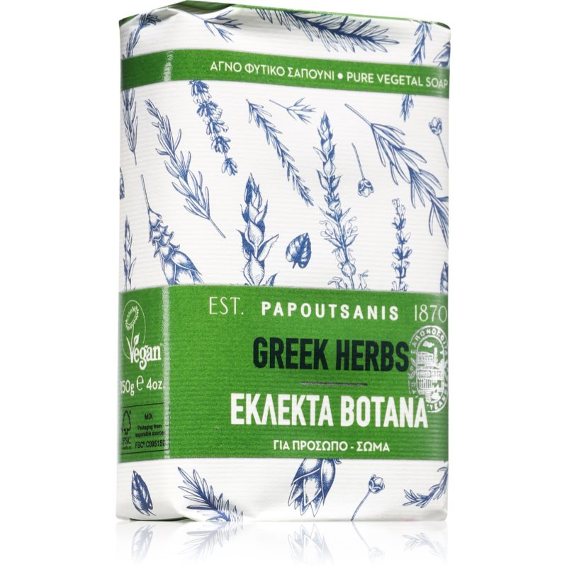 PAPOUTSANIS Greek Herbs tuhé mýdlo 150 g